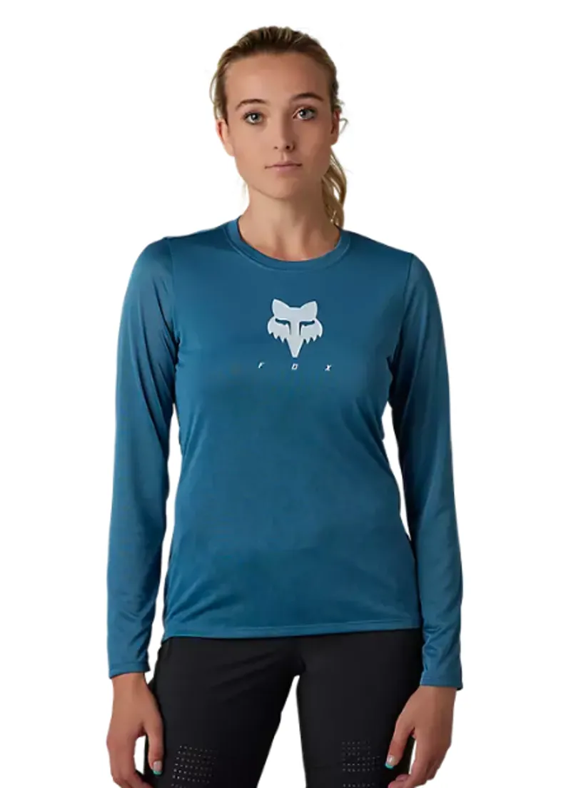 Fox Racing Women's Ranger Tru Dri Long Sleeve Jersey in Dark Slate Blue-1